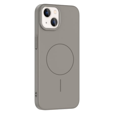 iPhone 14 Kılıf Magsafe Şarj Özellikli Zore Ruby Silikon Kapak - Siyah