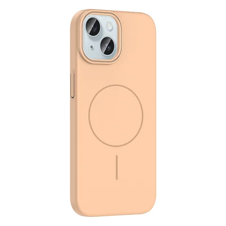 iPhone 15 Kılıf Magsafe Şarj Özellikli Zore Ruby Silikon Kapak - Siyah