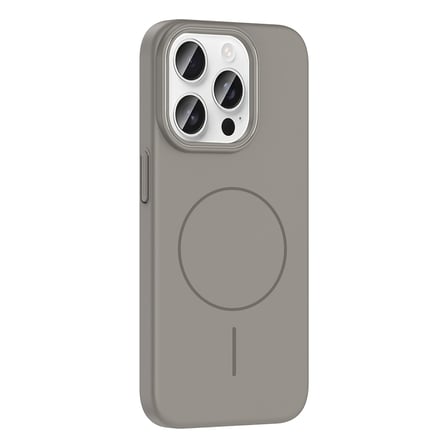 iPhone 15 Pro Kılıf Magsafe Şarj Özellikli Zore Ruby Silikon Kapak - Siyah