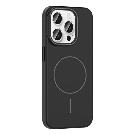 iPhone 15 Pro Max Kılıf Magsafe Şarj Özellikli Zore Ruby Silikon Kapak