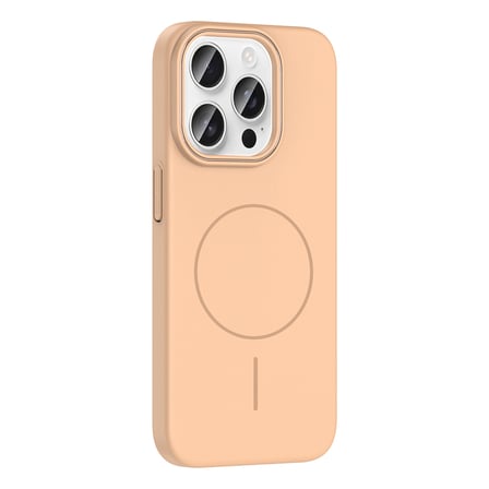 iPhone 15 Pro Max Kılıf Magsafe Şarj Özellikli Zore Ruby Silikon Kapak - Siyah