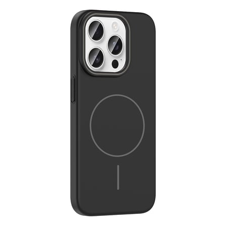 iPhone 15 Pro Max Kılıf Magsafe Şarj Özellikli Zore Ruby Silikon Kapak - Gri