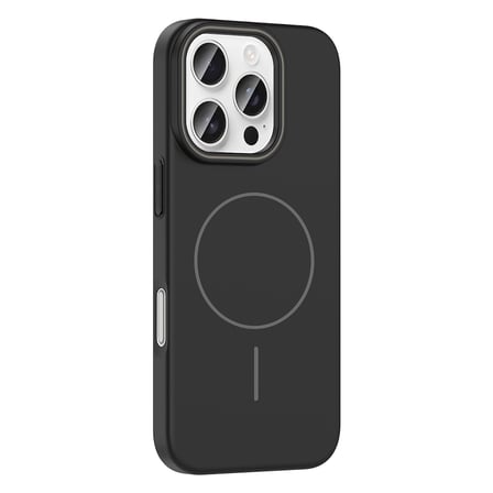 iPhone 16 Pro Max Kılıf Magsafe Şarj Özellikli Zore Ruby Silikon Kapak - Siyah
