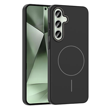 Galaxy S24 FE Kılıf Magsafe Şarj Özellikli Zore Ruby Silikon Kapak - Mürdüm