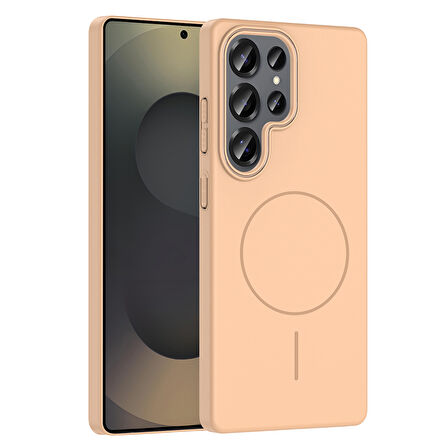 Galaxy S25 Ultra Kılıf Magsafe Şarj Özellikli Zore Ruby Silikon Kapak - Lacivert