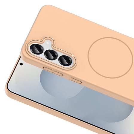 Galaxy S25 Kılıf İnce MagSafe Kamera Yükseltili Yumuşak Silikon SVTEK