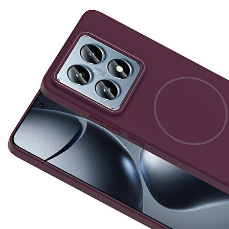 14T Pro Kılıf Magsafe Şarj Özellikli TLZN Ruby Sert Kapak - Lacivert