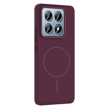 14T Pro Kılıf Magsafe Şarj Özellikli EFFX Ruby Sert Kapak - Mürdüm