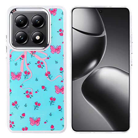 14T Pro Kılıf Airbag Tasarımlı KLFS Hadra Kapak - Kelebek