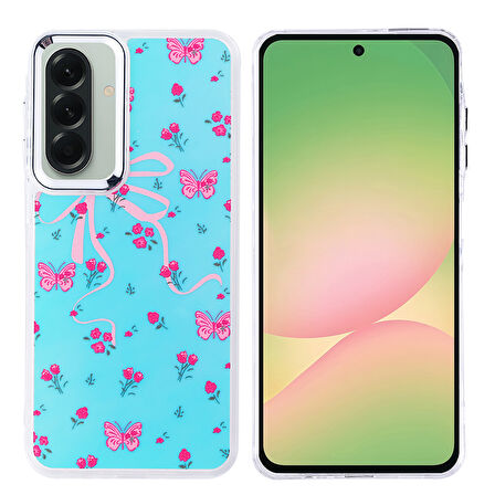 Galaxy A56 Kılıf Airbag Tasarımlı KLFS Hadra Kapak - Kelebek