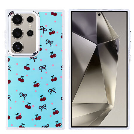 Galaxy S24 Ultra Kılıf Airbag Tasarımlı FRMS Hadra Kapak - Kiraz