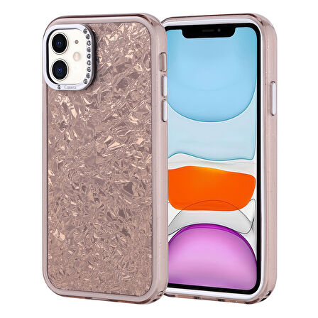 iPhone 11 Kılıf Taşlı Tasarımlı Kapi Kapak