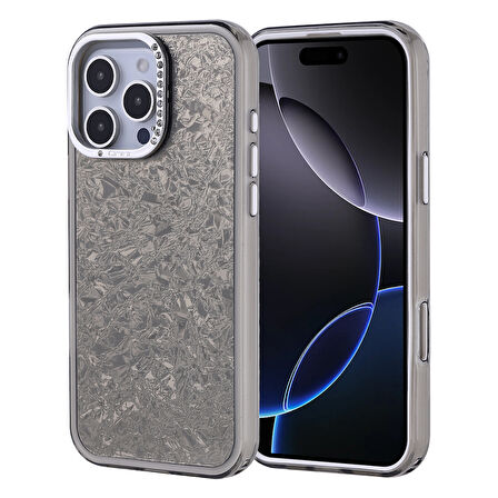 iPhone 16 Pro Max Kılıf Taşlı Tasarımlı Kapi Kapak