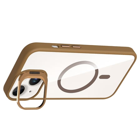 iPhone 14 Kılıf Kamera Standlı MagSafe Destekli Şeffaf Arka Yüz Silikon Mobilteam