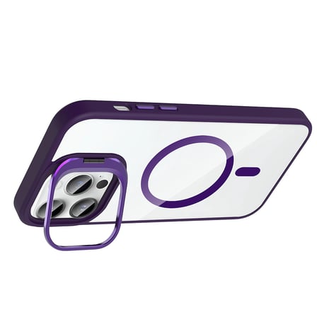 iPhone 14 Pro Max Kılıf Standlı ve Kamera Lens Hediyeli M-Safe Şarj Özellikli NRTK Etro Kapak - Laci