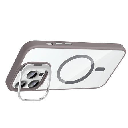 iPhone 14 Pro Max Kılıf Kamera Standlı MagSafe Destekli Şeffaf Arka Yüz Silikon SVTEK