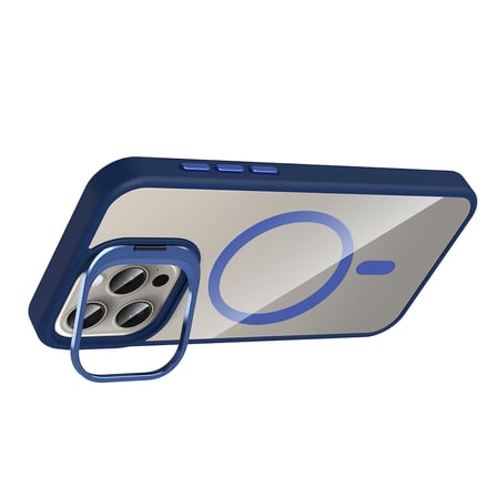 iPhone 15 Pro Max Kılıf Kamera Standlı MagSafe Destekli Şeffaf Arka Yüz Silikon Novatech