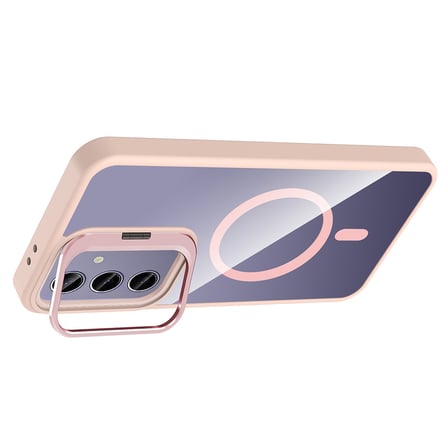 Galaxy S25 Plus Kılıf Kamera Standlı MagSafe Destekli Şeffaf Arka Yüz Silikon Novatech
