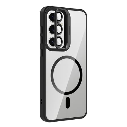 Galaxy S24 Kılıf Kamera Standlı MagSafe Destekli Şeffaf Arka Yüz Silikon Novatech