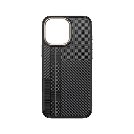 iPhone 16 Pro Max Kılıf M-safe Şarj Özellikli Karbon Fiber Görünümlü NRTK Antina Kapak - Gri