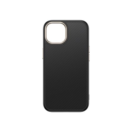 iPhone 15 Kılıf M-safe Şarj Özellikli Karbon Fiber Görünümlü BTBM Antina Kapak - Siyah-Yeşil