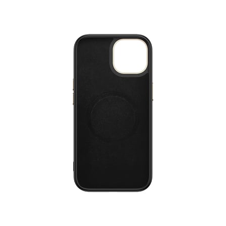 iPhone 15 Kılıf M-safe Şarj Özellikli Karbon Fiber Görünümlü BTBM Antina Kapak - Siyah-Yeşil