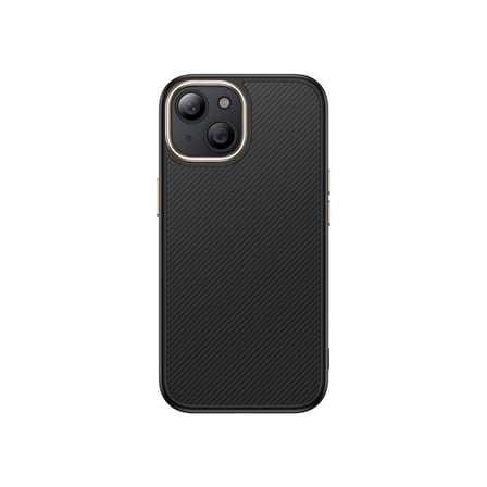 iPhone 15 Kılıf M-safe Şarj Özellikli Karbon Fiber Görünümlü ALT Antina Kapak - Siyah