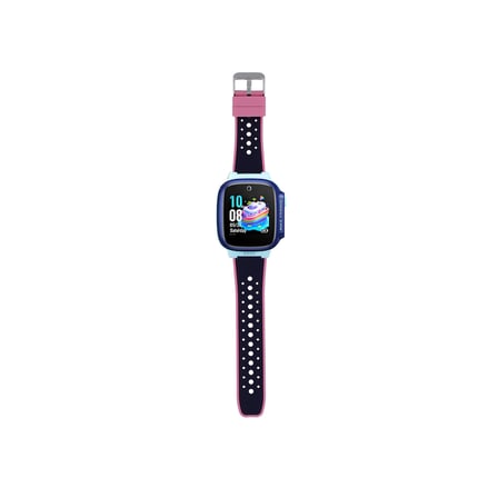 Huawei Watch GT5 Pro 42mm MKST KRD-138 18mm Çocuklara Özel Silikon Strap Kayış - Rose Pembe-Siyah