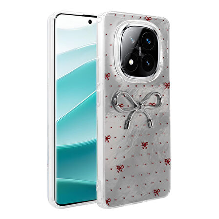Redmi Note 14 Pro 5G Kılıf Kamera Korumalı Figürlü Zore Ponti Silikon Kapak - Lila