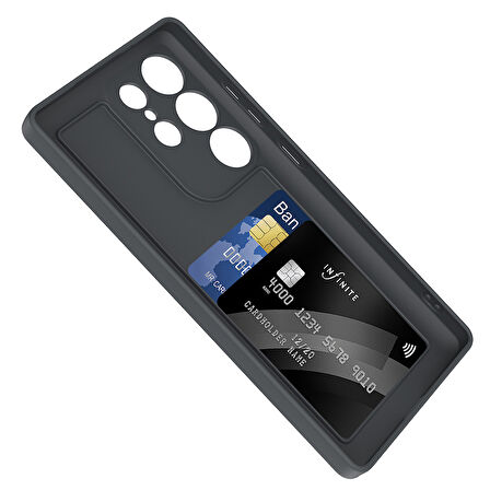 Galaxy S25 Ultra Kılıf Kamera Korumalı Kartlık Hazneli FRMS Vitra Kapak - Mürdüm