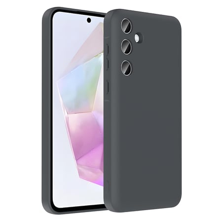 Galaxy A36 Kılıf Kamera Korumalı Kartlık Hazneli EFFX Vitra Kapak - Gri
