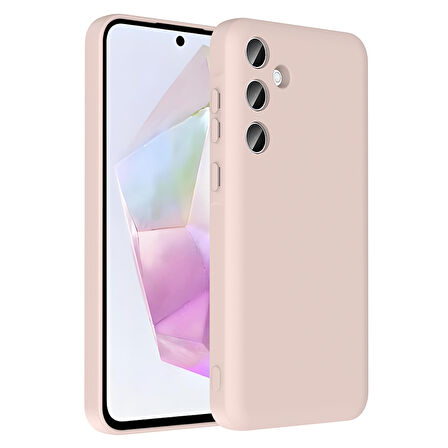 Galaxy A36 Kılıf Kamera Korumalı Kartlık Hazneli ZYL Vitra Kapak - Pembe
