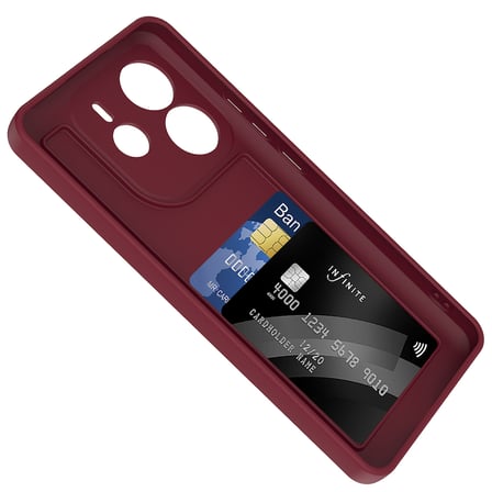 Redmi Note 14 4G Kılıf Kamera Korumalı Kartlık Hazneli OMSY Vitra Kapak - Siyah