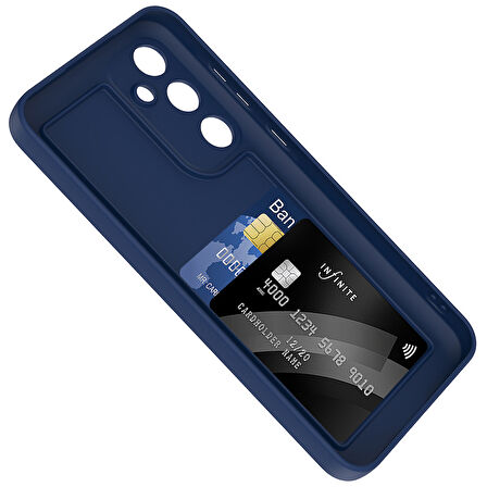 Galaxy A26 Kılıf Kamera Korumalı Kartlık Hazneli MKST Vitra Kapak - Lacivert