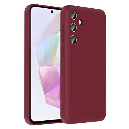 Galaxy A26 Kılıf Kamera Korumalı Kartlık Hazneli SYS Vitra Kapak - Mürdüm