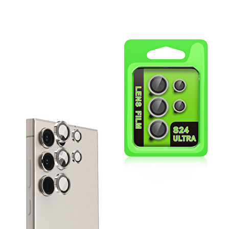 Galaxy S24 Ultra Zore CL-07 Kamera Lens Koruyucu - Titanyum-Gri