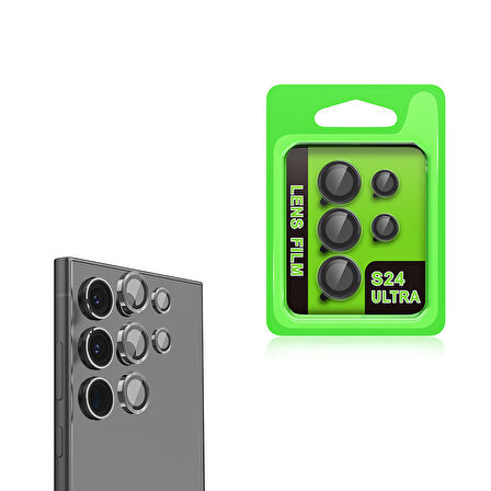 Galaxy S24 Ultra Zore CL-07 Kamera Lens Koruyucu - Titanyum-Gri