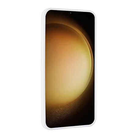 Galaxy S25 Plus Kılıf Parlak Taşlı Tasarım UCY Pırlanta Kapak - Beyaz