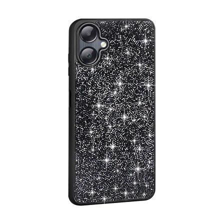 Galaxy A06 Kılıf Parlak Taşlı Tasarım MXSP Pırlanta Kapak - Gri