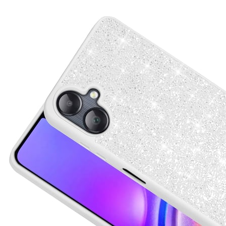 Galaxy A06 Kılıf Simli Pırlanta Taşlı Kamera Yükseltili Silikon Novatech