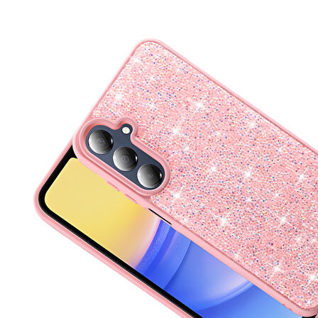 Galaxy A26 Kılıf Parlak Taşlı Tasarım ZYL Pırlanta Kapak - Pembe