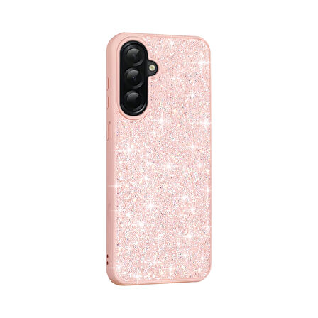 Galaxy A56 Kılıf Parlak Taşlı Tasarım ZYL Pırlanta Kapak - Pembe