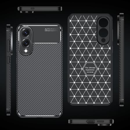 Galaxy S25 Edge Kılıf Karbon Görünümlü Silikon Kamera Korumalı Üstün Koruma Novatech