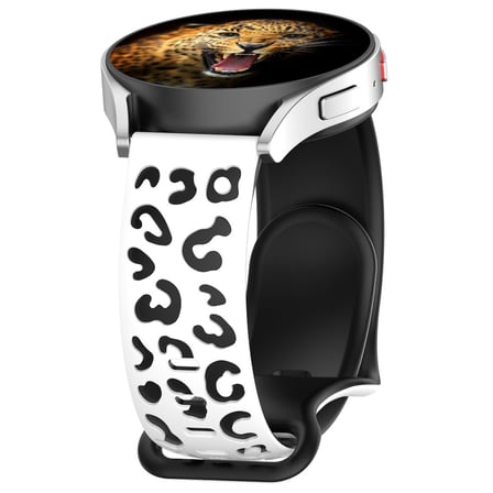 Huawei Watch GT 3 42mm MKST KRD-140 20mm Silikon Kordon Strap Kayış - Beyaz-Siyah