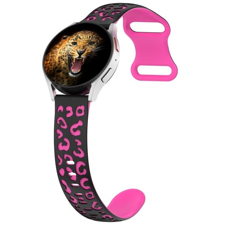 Gear S2 MKST KRD-140 20mm Silikon Kordon Strap Kayış - Kahverengi-Siyah