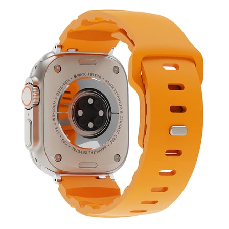 Watch 40mm MKST KRD-143 Oluklu Tasarım Outdoor Silikon Kordon - Açık Turuncu