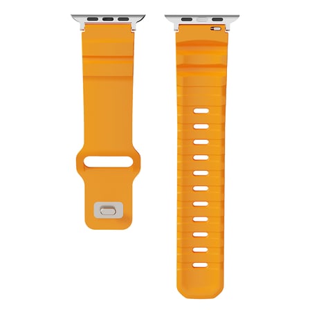 Watch 38mm MKST KRD-143 Oluklu Tasarım Outdoor Silikon Kordon - Açık Turuncu