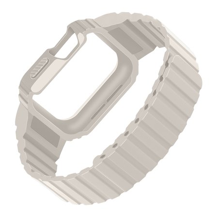 Watch 38mm MKST KRD-142 Airbag Tasarımlı Kasa Koruyuculu Silikon Kordon - Starlight