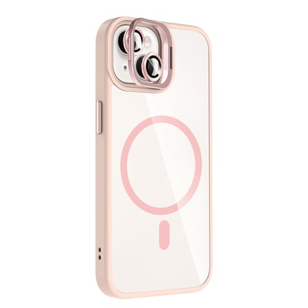 iPhone 13 Kılıf Standlı ve Kamera Lens Hediyeli M-Safe Şarj Özellikli NRTK Etro Kapak - Derin Mor