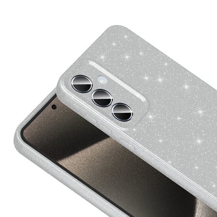 Galaxy A55 Kılıf Kamera Korumalı Simli Lüks NRTK Koton Kapak - Turuncu
